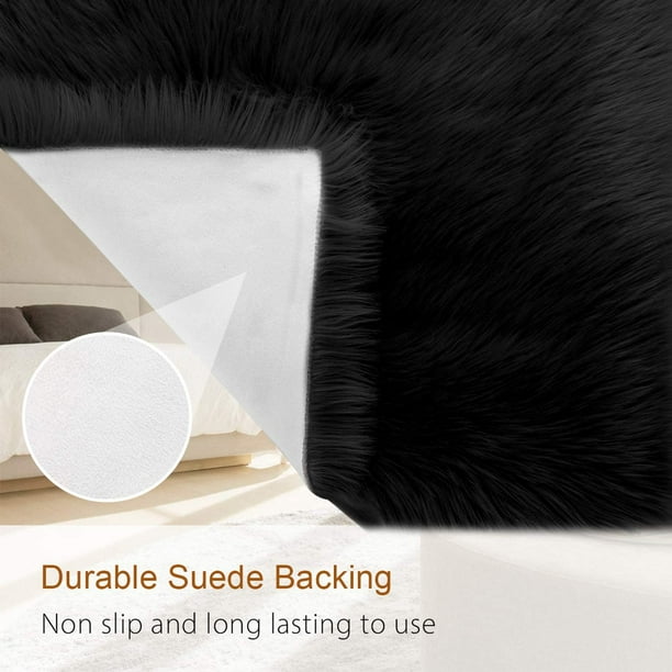 Soft Fluffy Rugs Faux Sheepskin Center Rug - Image 3