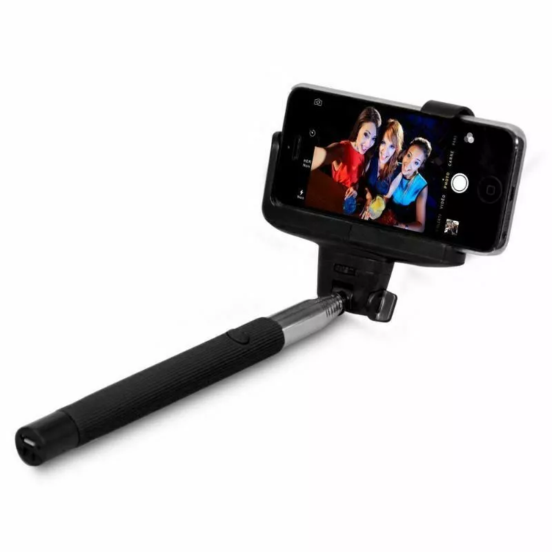 Cristal Bluetooth Foldable Selfie Stick Rotating Head Black - Image 2