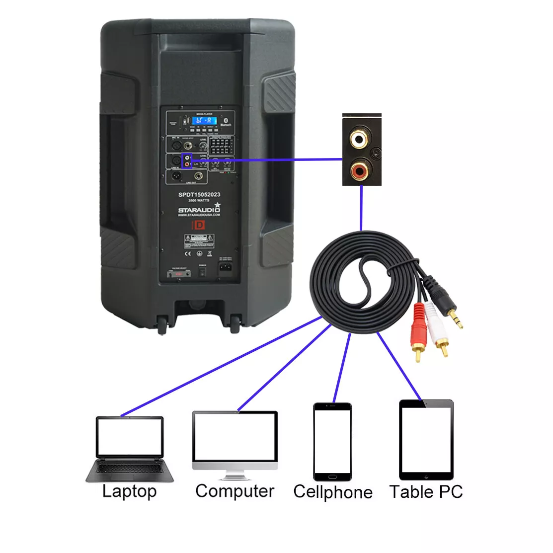 15" PA Public Address System, Portable Sound System for All - Image 2