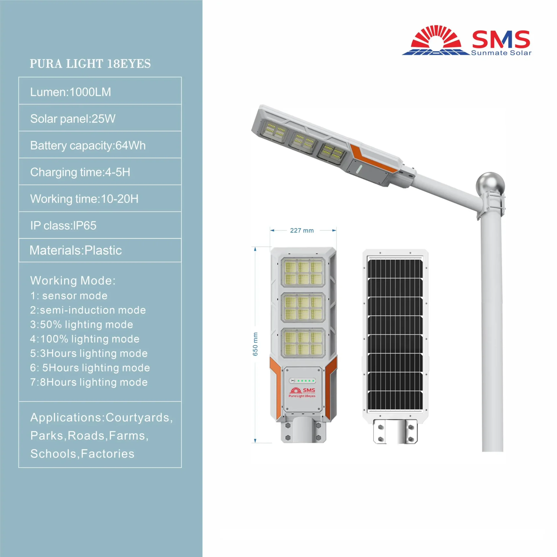 SMS Solar Street Light 300w12v With - Image 2