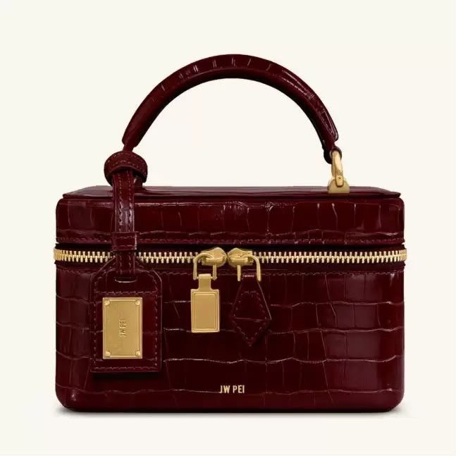 Elegant Croc-Embossed Vanity Crossbody Bag - Image 2