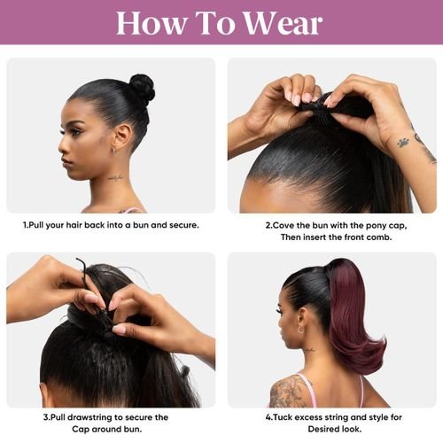 Short Curly Ponytail Hair Extension - Image 3